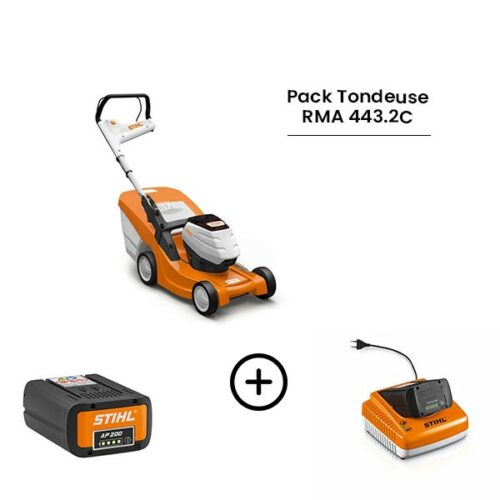 Pack tondeuse à batterie RMA 443.2C +AP200 + AL 300 STIHL